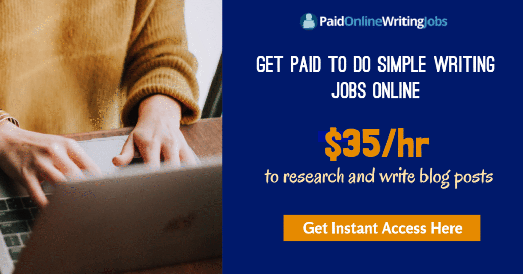 Paid Online Writing Jobs Review: Image of a woman working remotely in a calm environment on a laptop.